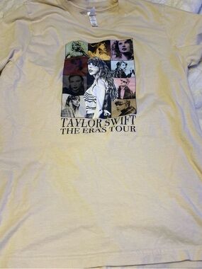 Taylor Swift Cream Short Sleeve 'The Eras Tour' Graphic Tee